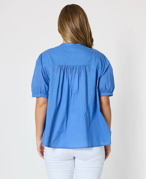 Threadz Acacia Cotton Azure Top 49962
