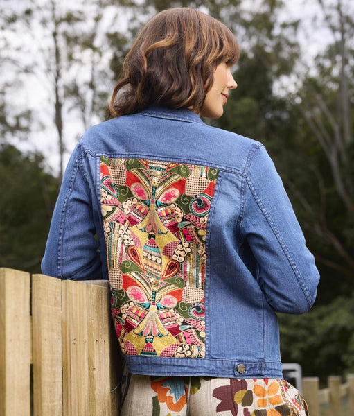 Escape Light Print Denim Jacket 23155