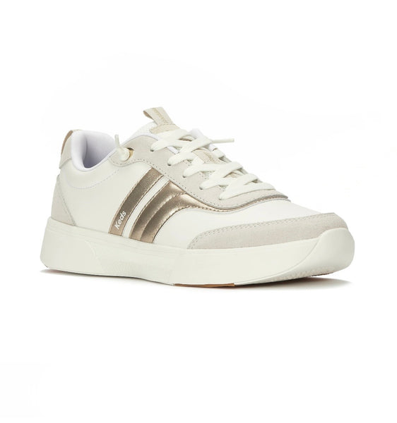Keds Blisswalk White/Oak/Gold Sneaker