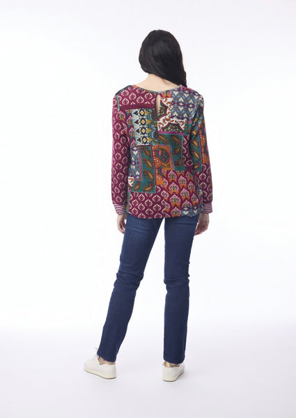 Orientique Prato Print Top 62775