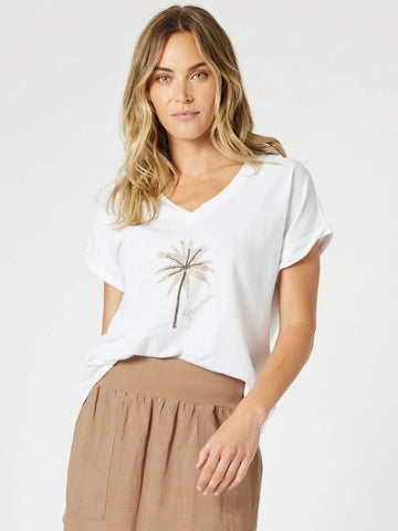 Gordon Smith Coconut Palm White Tee 48225