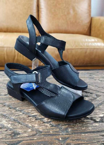 Supersoft Coras Black Sandal