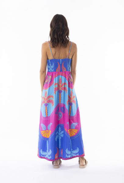 Escape Celeste Blue Strappy Dress 30148