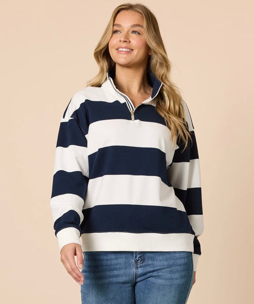 Threadz Varsity Stripe Sweatshirt 48894
