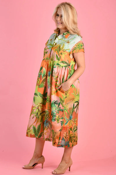 Pure Cotton Co St.Thomas Dress Wild Jungle VPCD500