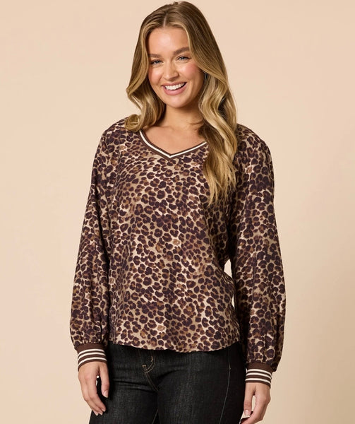 Threadz Leopard Top 49034