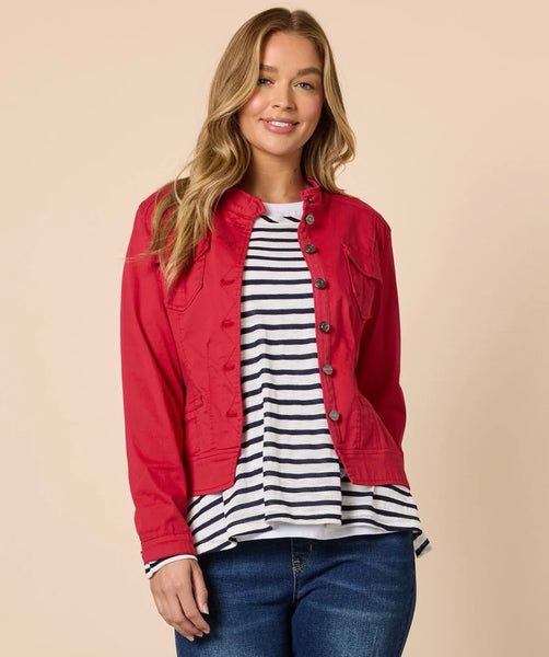 Threadz Maggie Red Denim Jacket 44017