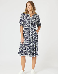 Threadz Diamonds are Forever Dress Navy/White 48392