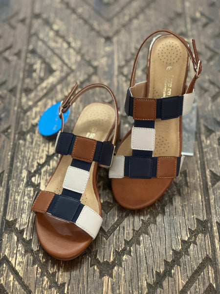 Step On Air Flick Navy/Combo Heel