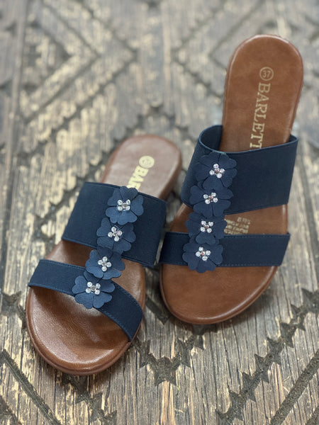 Barletta Flux Navy Flower Sandal