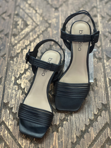 Brazilio Black Strappy Heel 6600569