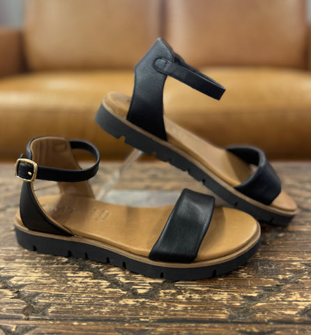 Sekada Excess Black Ankle Strap Sandal